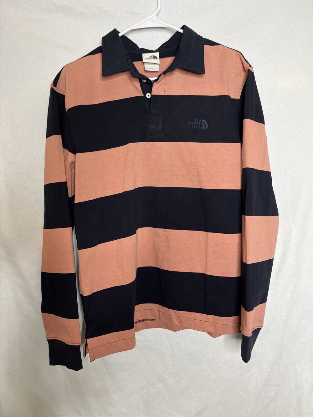 The Northface Men's M Clay Navy Berkley Long Sleeve Rugby Heavy Weight Shirt